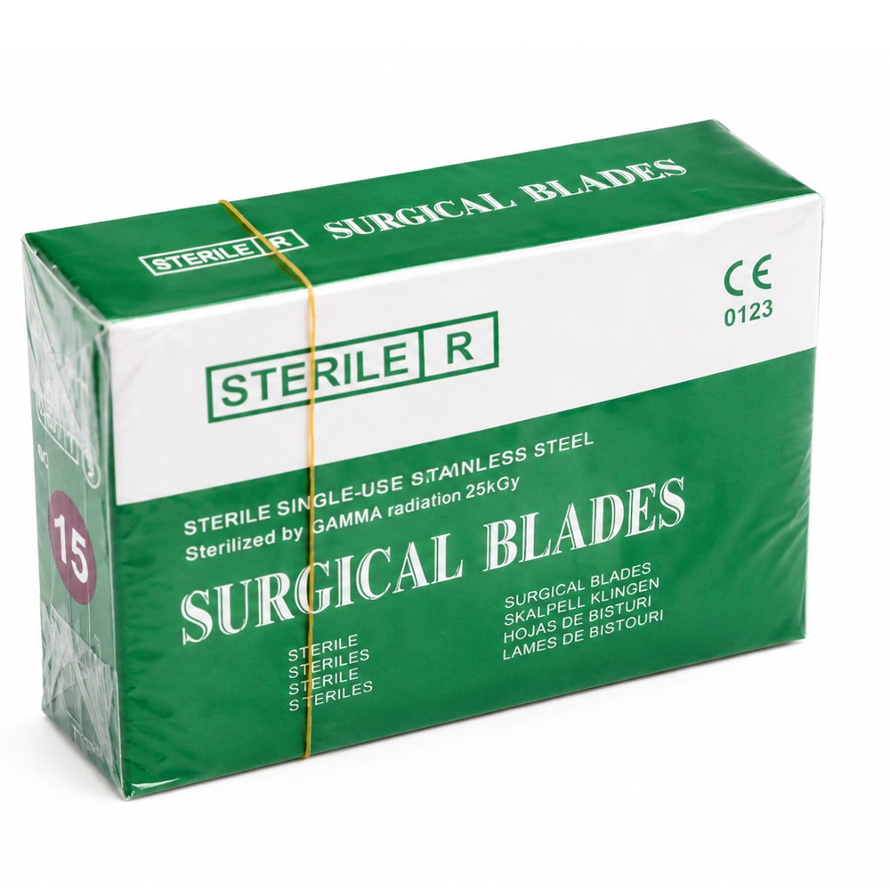 Disposable scalpel blades No. 15, 100 pcs